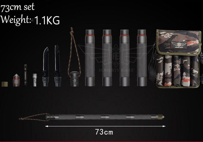 Tactical Alpenstock Walking Stick – Multifunctional Hiking & Camping Gear