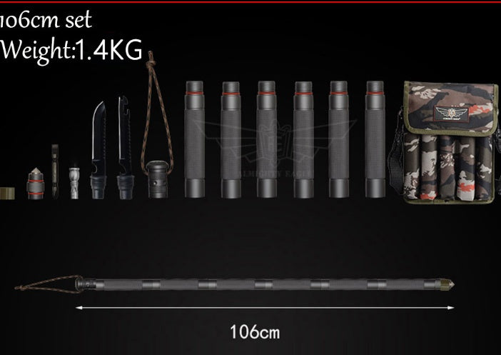 Tactical Alpenstock Walking Stick – Multifunctional Hiking & Camping Gear