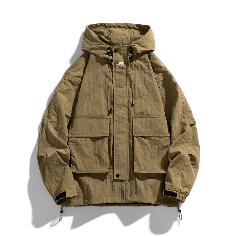 Outdoor Hooded Jacket – Windproof, Waterproof & Loose Fit