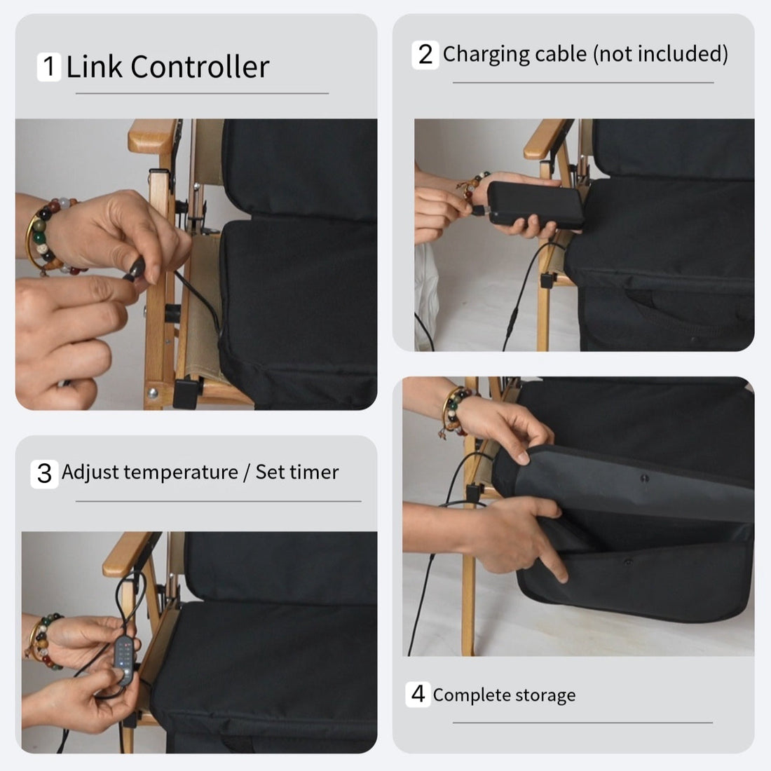 LITEGUEST USB Heated Stadium Seat Cushion – Warm Comfort on Bleachers