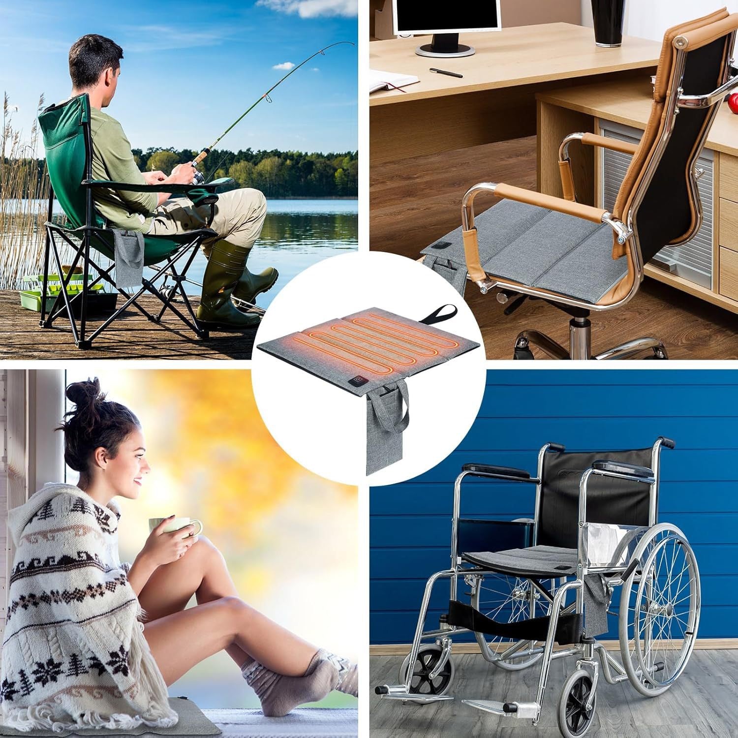 Portable USB Heated Seat Cushion – Warm Anywhere Outdoors