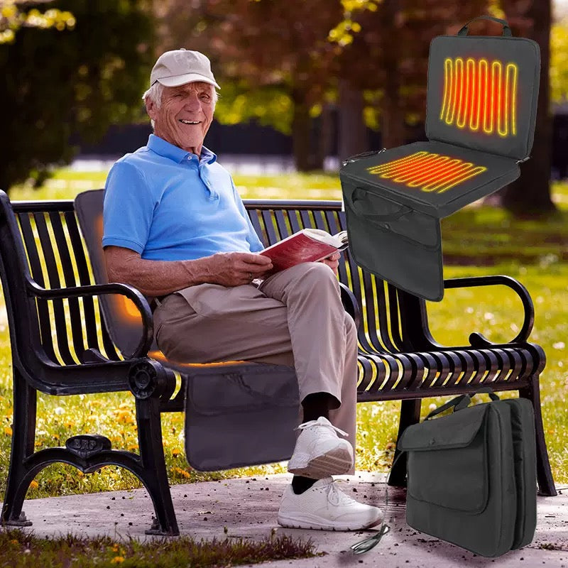 LITEGUEST USB Heated Stadium Seat Cushion – Warm Comfort on Bleachers