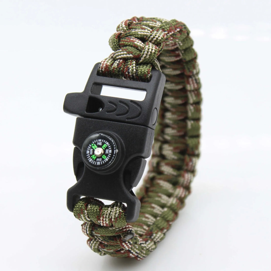 Multifunction Paracord Survival Bracelet – Whistle & Compass Included
