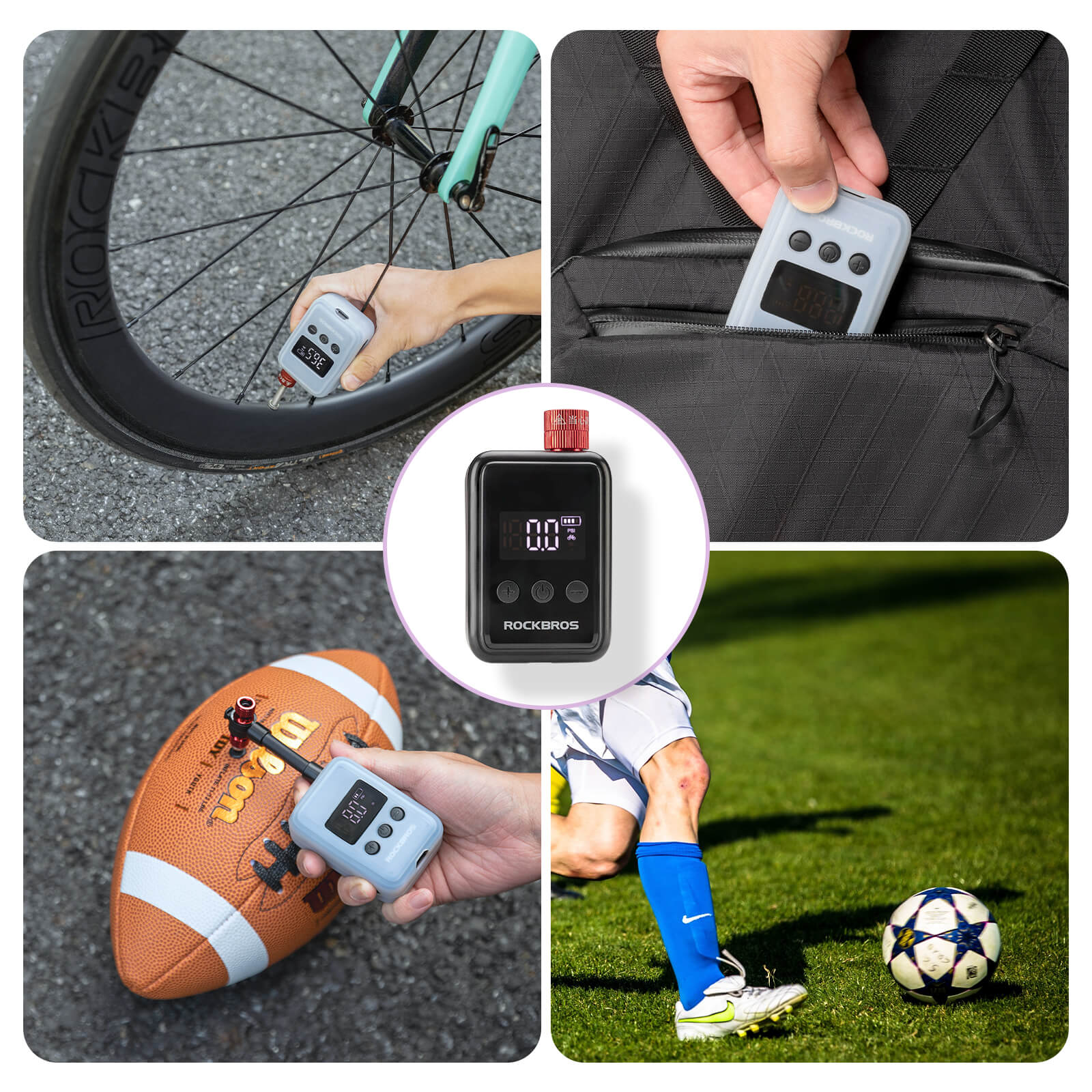 HW140 Mini Electric Bike Pump