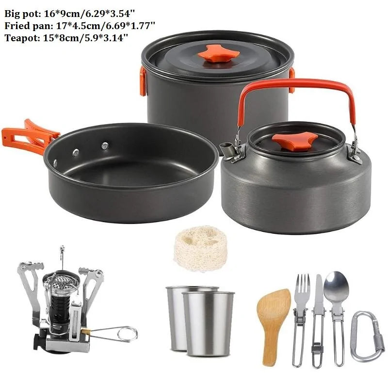 Outdoor Camping Cookware Set – Portable Pots & Pans