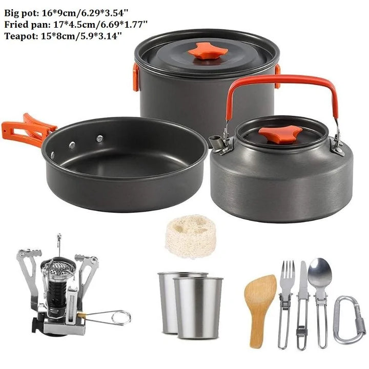 Outdoor Camping Cookware Set – Portable Pots & Pans